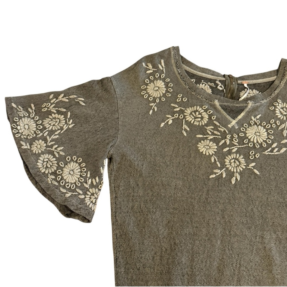 Free People Green Floral Women’s Sweater Top Size Small - Picture 13 of 16